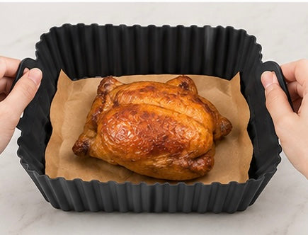 Air Fryer Silicone Liners – Set of 2 (Reusable)