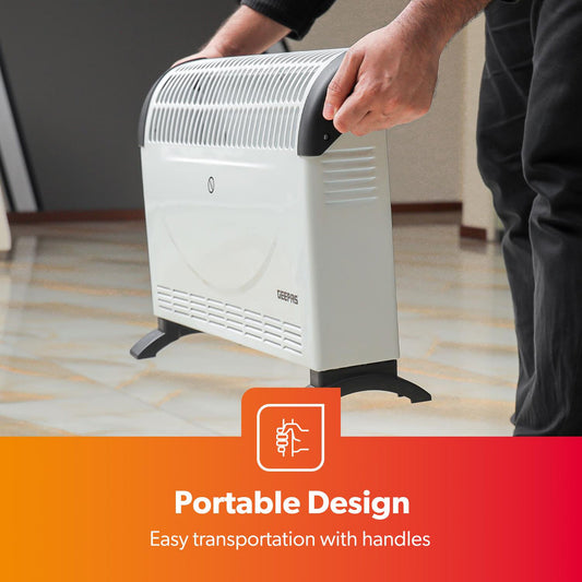 2000W Electric Convector Heater – 3 Heat Settings, Fast & Efficient Heating