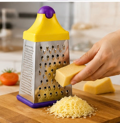 6-Sided Stainless Steel Box Grater – Multi-Purpose Kitchen Grater