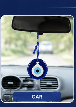 All Seeing Eye Evil Eye Hanging Charm – Peace & Protection – Blue
