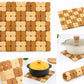Natural Bamboo Heat Insulation Pad / Wooden Trivet – Square Hot Pot Mat