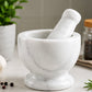 White Marble Pestle & Mortar Set – 13cm Natural Stone Herb & Spice Grinder