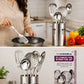 6 Piece Stainless Steel Kitchen Utensil Set with Holder
