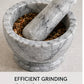 Grey Marble Pestle & Mortar Set – Natural Stone Herb & Spice Grinder