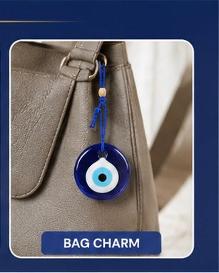 All Seeing Eye Evil Eye Hanging Charm – Peace & Protection – Blue