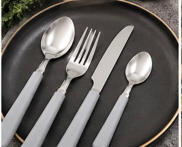 Cooke & Miller 16 Piece Cutlery Set – Grey Handles