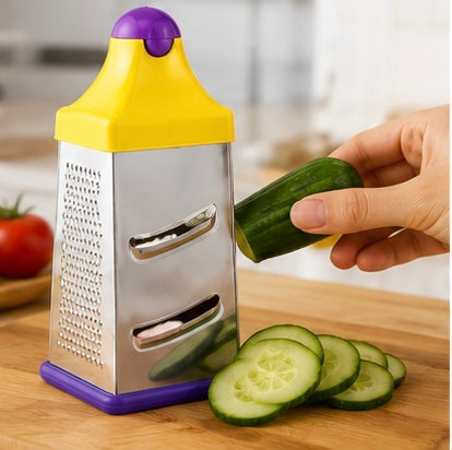 6-Sided Stainless Steel Box Grater – Multi-Purpose Kitchen Grater