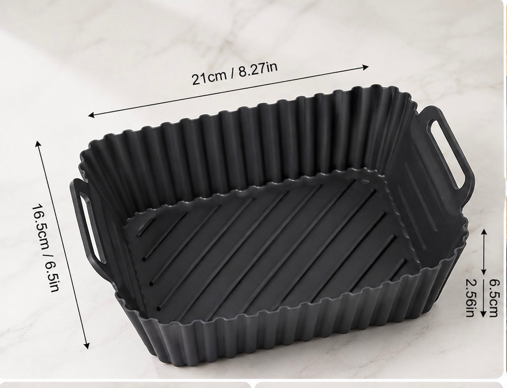 Air Fryer Silicone Liners – Set of 2 (Reusable)