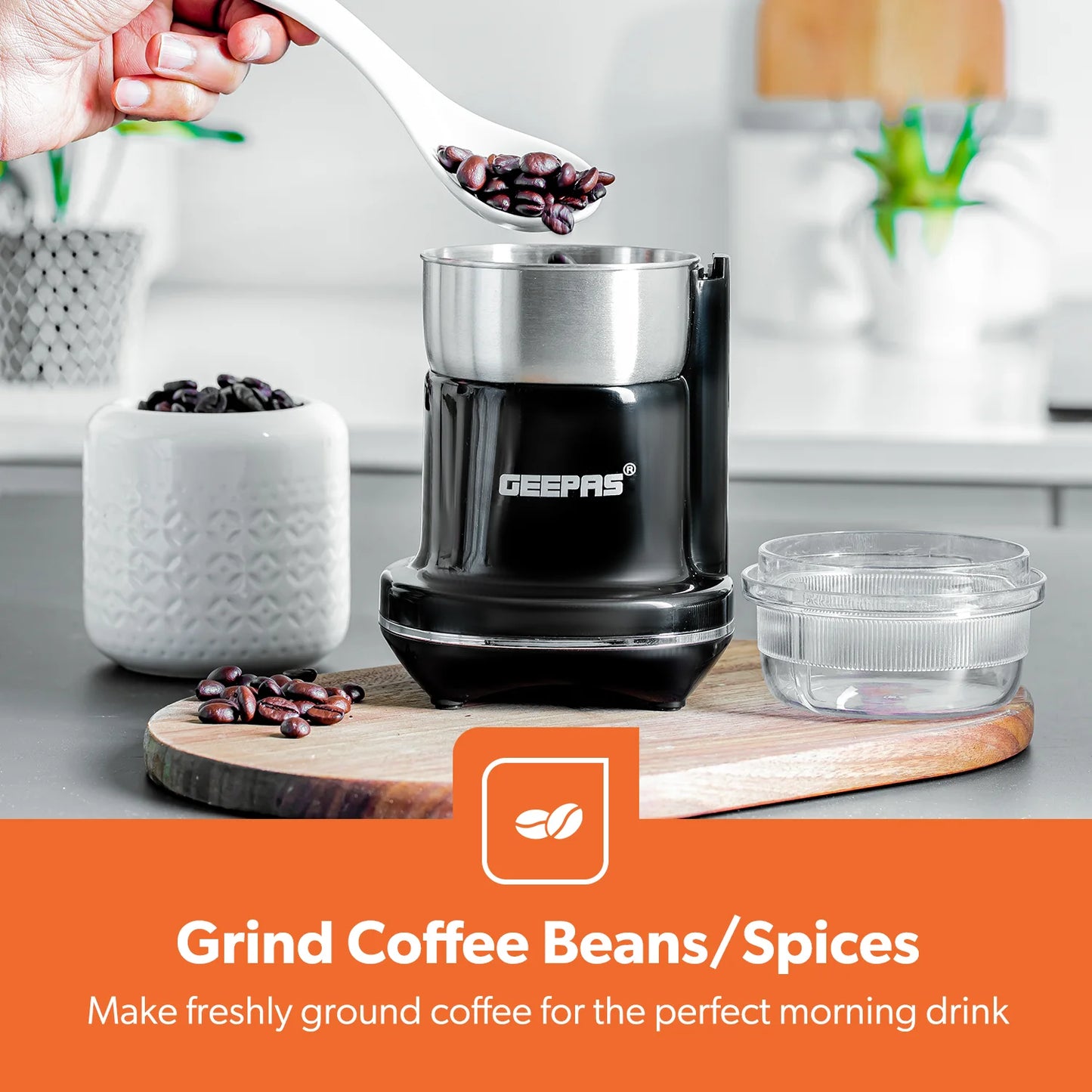 Mini Coffee & Spice Grinder – 200W Powerful Dry Grinder