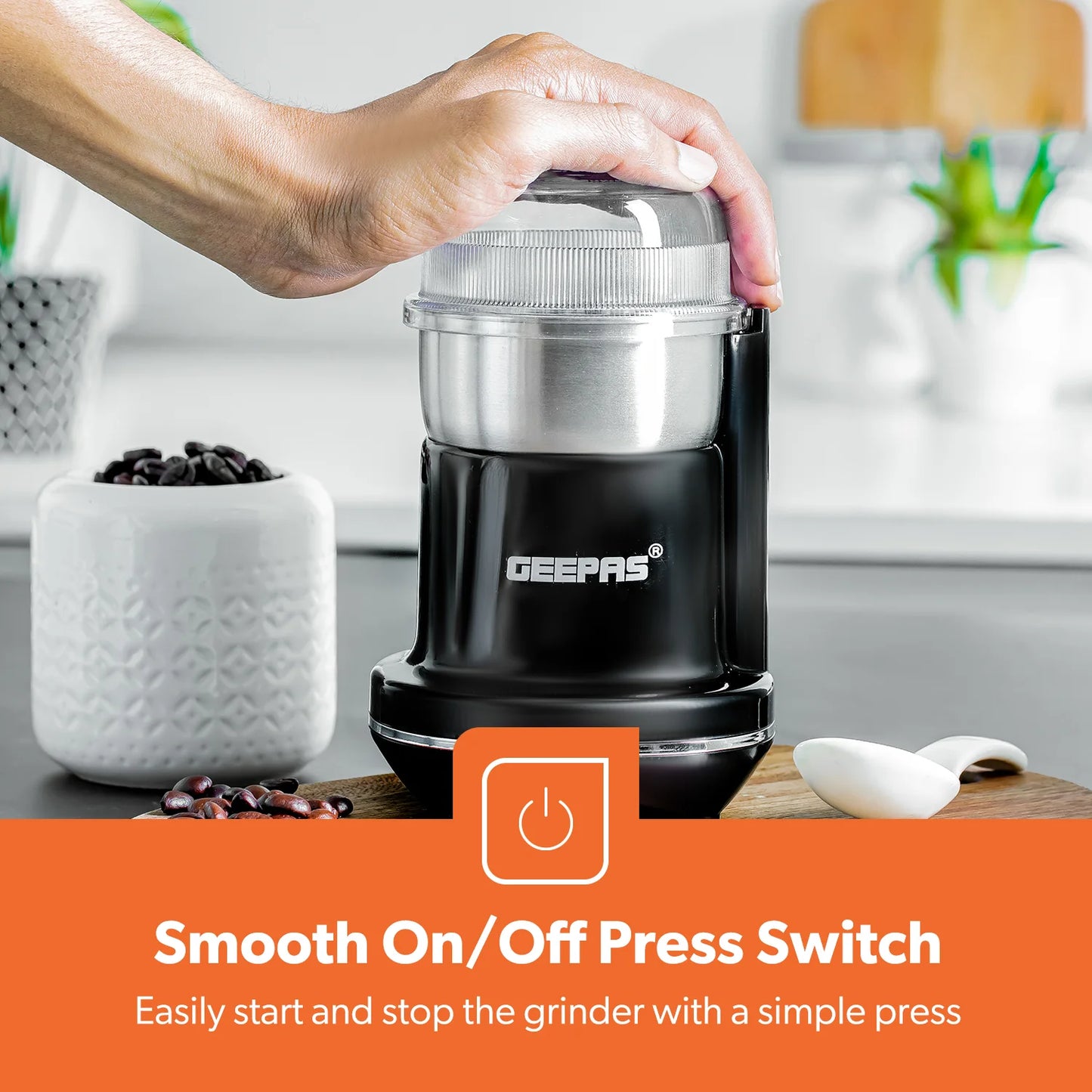 Mini Coffee & Spice Grinder – 200W Powerful Dry Grinder