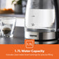 1.7L Black Rapid Boil Glass Electric Kettle – LED Indicator, 1500W Fast Boiling