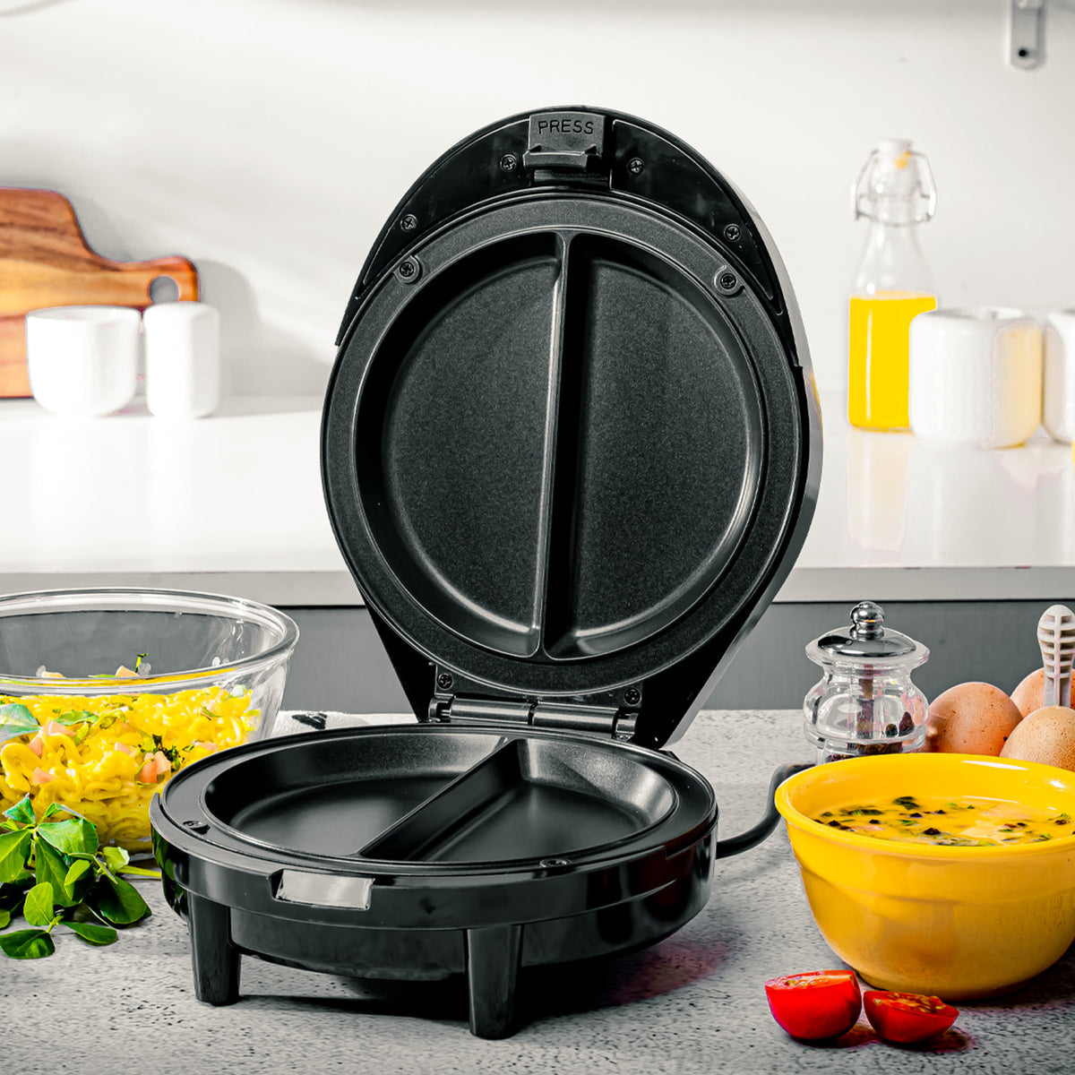 700W STAINLESS STEEL NON-STICK ELECTRIC OMELETTE MAKER
