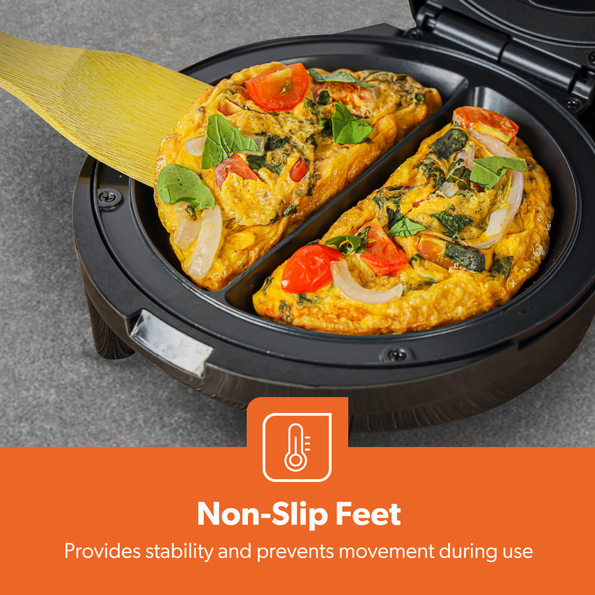 700W STAINLESS STEEL NON-STICK ELECTRIC OMELETTE MAKER