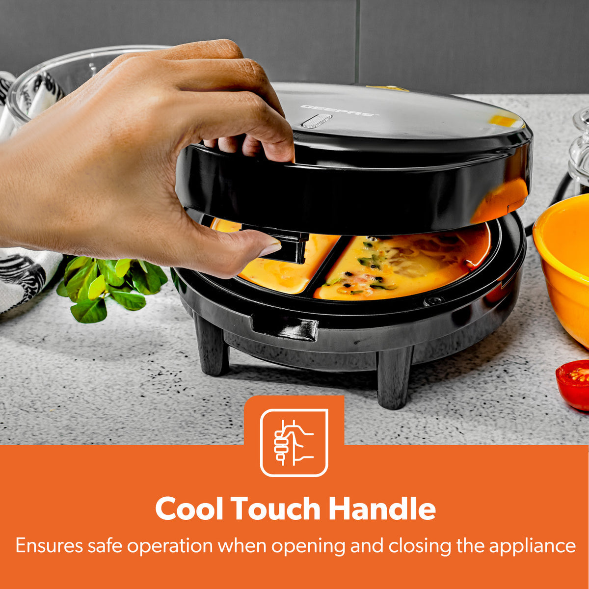 700W STAINLESS STEEL NON-STICK ELECTRIC OMELETTE MAKER