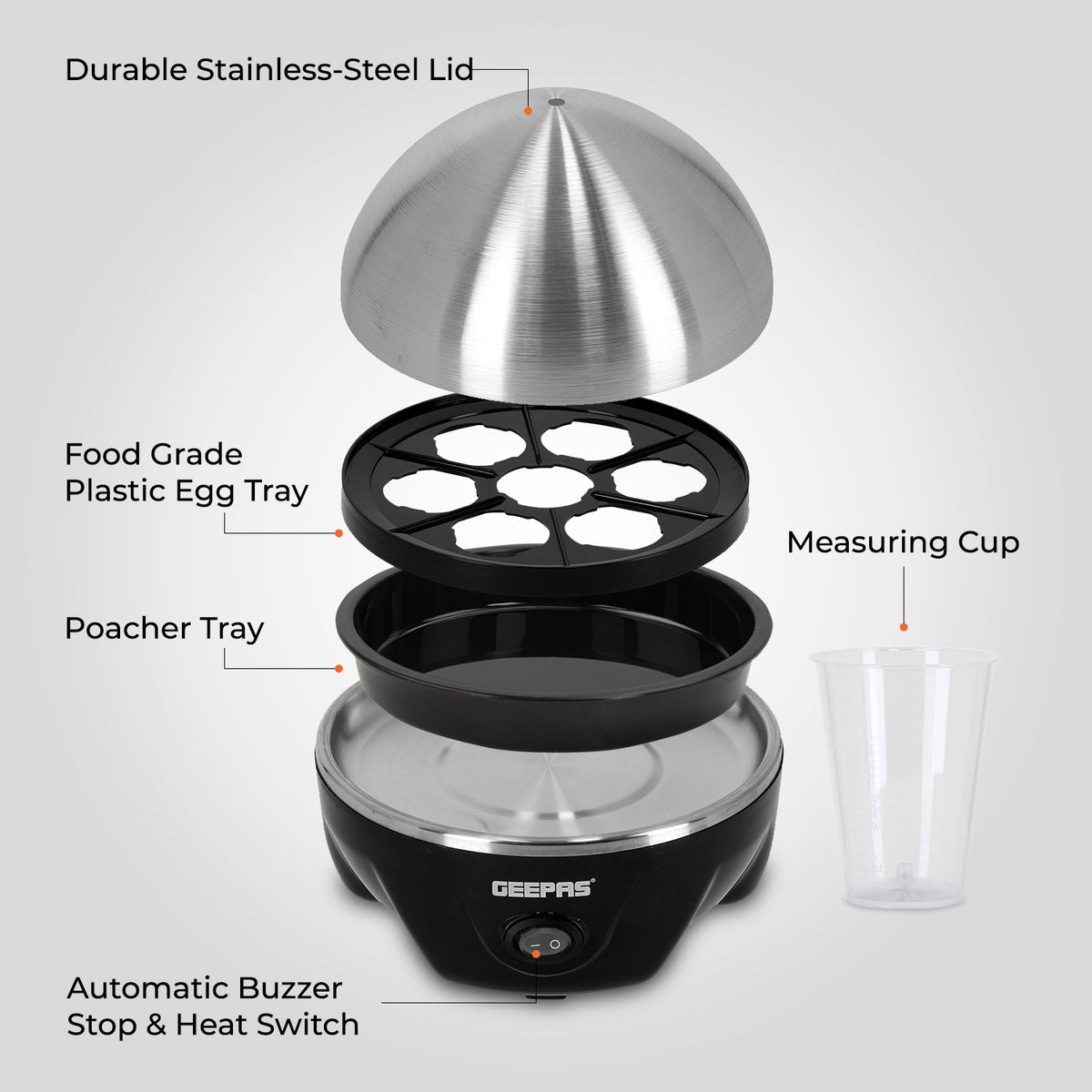 RAPID STAINLESS STEEL EGG BOILER AND POACHER