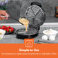 5-SLICE HEART SHAPED NON-STICK BELGIAN WAFFLE MAKER