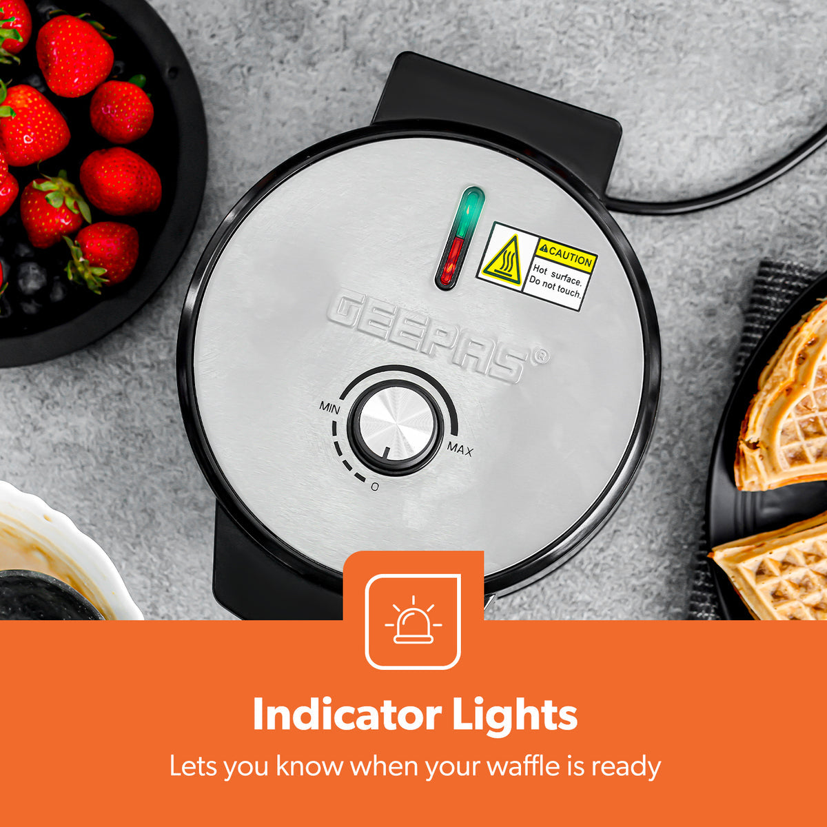 5-SLICE HEART SHAPED NON-STICK BELGIAN WAFFLE MAKER