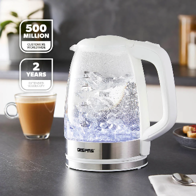 1.7L Rapid Boil Electric Kettle – Glass Design with LED Indicator
