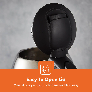 1.8L CORDLESS STAINLESS STEEL ELECTRIC KETTLE, 1800W FAST BOIL