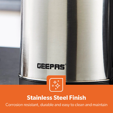 1.8L CORDLESS STAINLESS STEEL ELECTRIC KETTLE, 1800W FAST BOIL