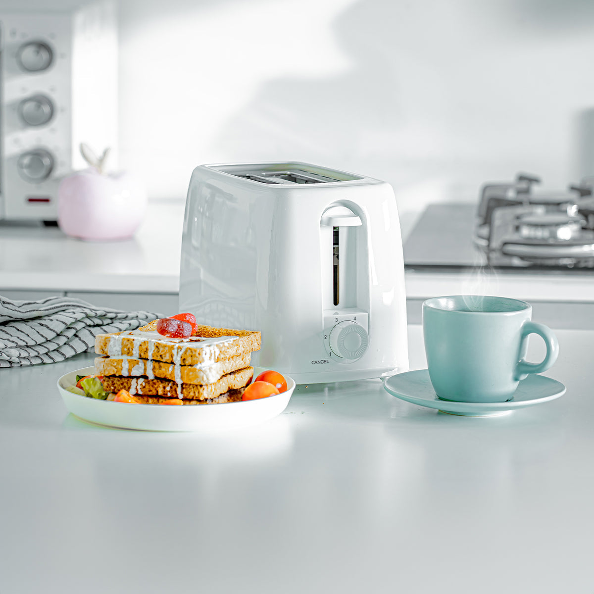 2-SLICE BREAD TOASTER WITH 6 LEVEL BROWNING
