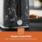 BLACK 1.7L CORDLESS KETTLE & 2-SLICE BREAD TOASTER COMBO