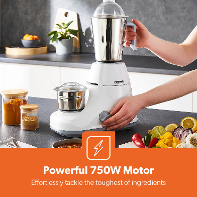 750W 3-IN-1 MIXER GRINDER WET & DRY GRINDING AND 3-SPEED CONTROL