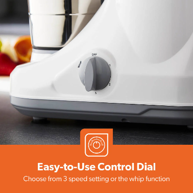 750W 3-IN-1 MIXER GRINDER WET & DRY GRINDING AND 3-SPEED CONTROL