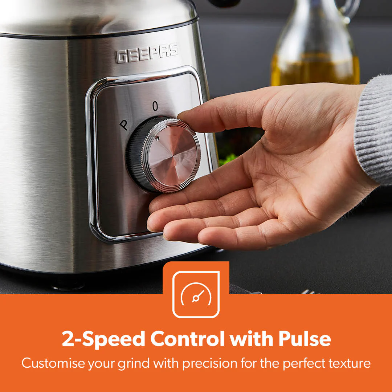 600W STAINLESS STEEL ELECTRIC WET & DRY MIXER GRINDER