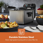 3L STAINLESS STEEL DEEP FAT FRYER WITH VIEWING WINDOW