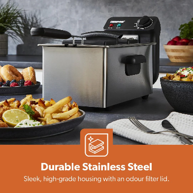 3L STAINLESS STEEL DEEP FAT FRYER WITH VIEWING WINDOW