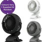 OXYcool Rechargeable Clip-On Tilt Fan – USB Portable Fan with 3 Speeds