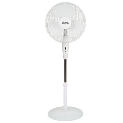 Elpine 16” Pedestal Fan – Adjustable Oscillating Standing Fan (White & Black)