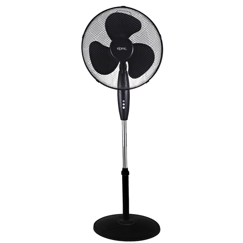 Elpine 16” Pedestal Fan – Adjustable Oscillating Standing Fan (White & Black)