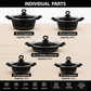 10-Piece Non-Stick Casserole Cookware Set with Glass Lids
