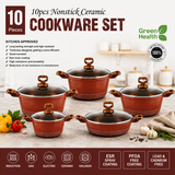 10-Piece Premium Non-Stick Ceramic Cookware Set