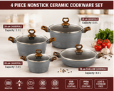 🍳Premium Non-Stick Ceramic Cookware Set – Grey