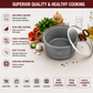 3-Piece Premium Non-Stick Ceramic Cookware Set – Grey