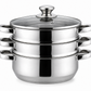 Stainless Steel Steamer Set – 3 Piece, 22cm