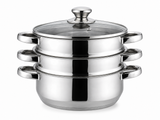 Stainless Steel Steamer Set – 3 Piece, 22cm