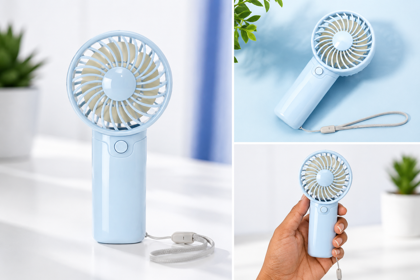 Portable Battery Operated Handheld Mini Fan – Assorted Colours
