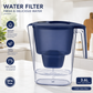 3.6L Water Filter Jug – BPA Free Drinking Water Pitcher (Dark Blue)