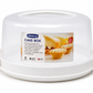 Cake Storage Box with Secure Lid & Carry Handle – White