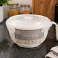 Cooke & Miller Microwaveable Food Bowl with Handle & Locking Lid – BPA Free Soup, Noodle & Lunch Bowl (940ml)