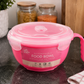 Cooke & Miller Microwaveable Food Bowl with Handle & Locking Lid – BPA Free Soup, Noodle & Lunch Bowl (940ml)