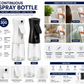 Oil Spray Bottle – Black | Fine Mist Sprayer for Kitchen Cooking