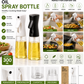 Oil Spray Bottle – Black | Fine Mist Sprayer for Kitchen Cooking