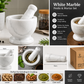 White Marble Pestle & Mortar Set – 13cm Natural Stone Herb & Spice Grinder
