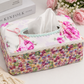 Floral Fabric Tissue Box Cover – Decorative Tissue Holder