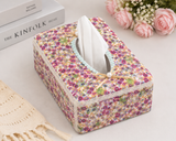 Floral Fabric Tissue Box Cover – Decorative Tissue Holder